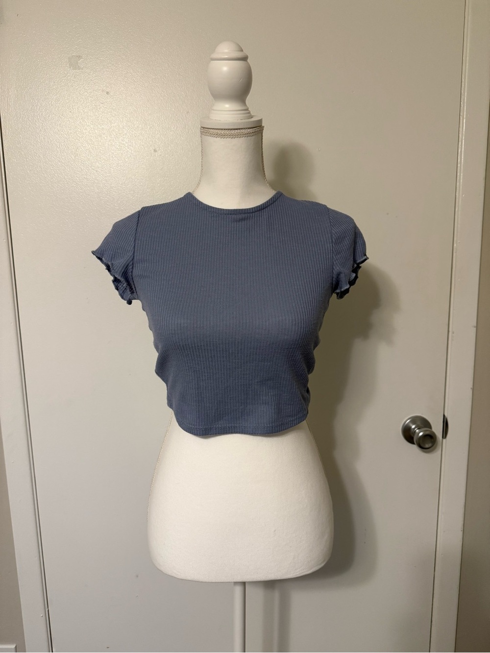 Altar'd State open back tie baby tee coquette boho small ribbed